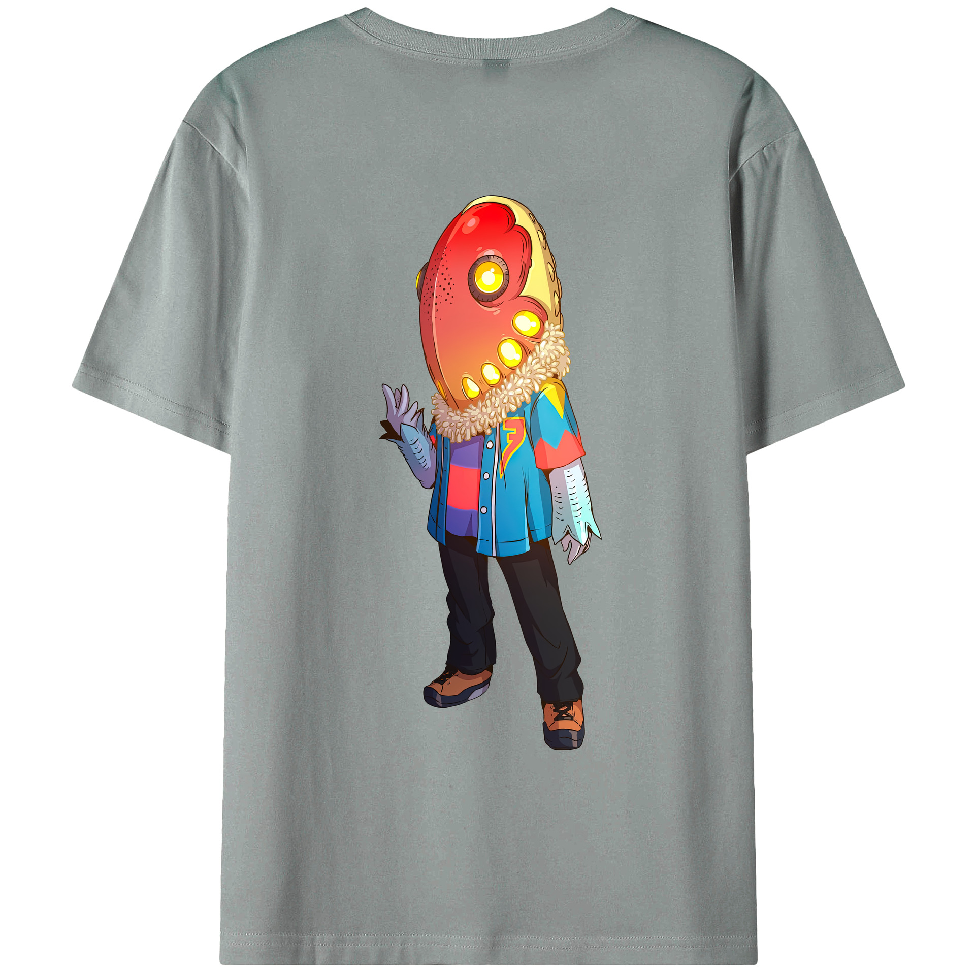 （画像用） ウルトラマン Ultraman 綿100％ メンズ半袖Tシャツ（バックプリント） 通気性